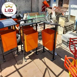 سطل زباله پارکی تمام فلزی