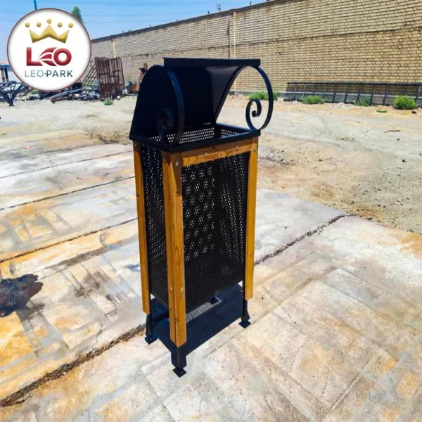 سطل زباله با مخزن 60 لیتری و ارتفاع 1 متری