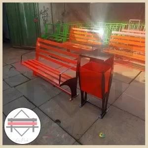 نیمکت فلزی مناسب برای فضای شهری در رنگ های مختلف