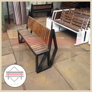 نیمکت چوبی پایه فلزی