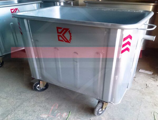 سطل زباله گالوانیزه 110 لیتری