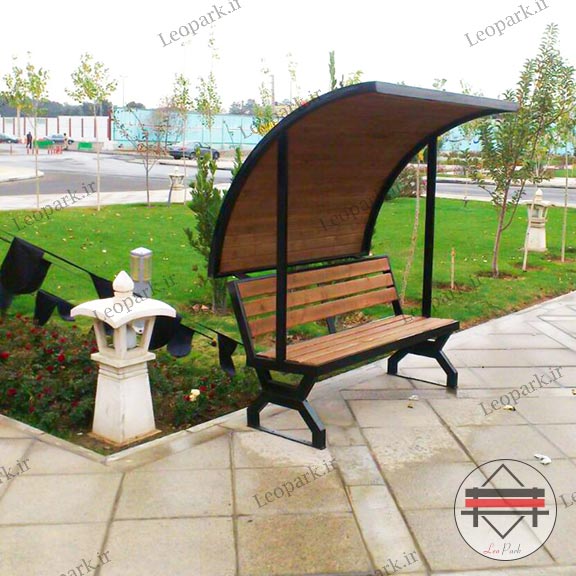  نیمکت فلزی با سایبان مناسب برای پارک و فضای شهری