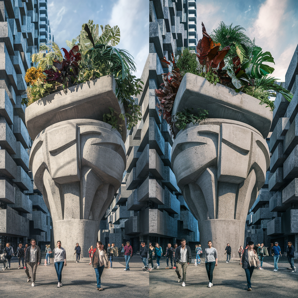 گلدان بتنی برا زیبا سازی فضای شهری