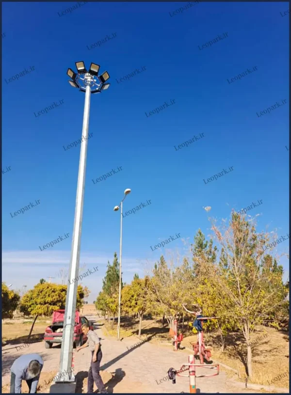 نصب برج روشنایی 9 متری