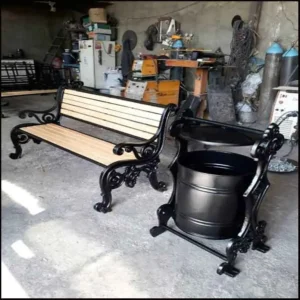 سطل زباله باغی چدنی