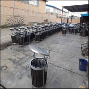 سطل زباله چوبی و فلزی مدل G120