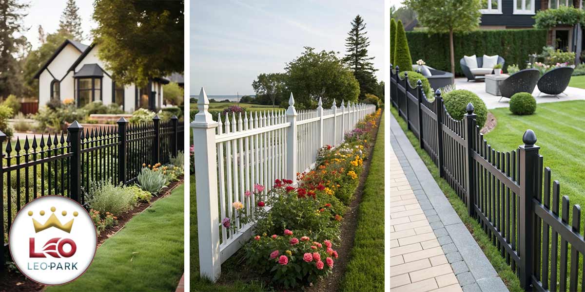 نصب نرده فلزی با پوشش ضد زنگ اطراف باغچه