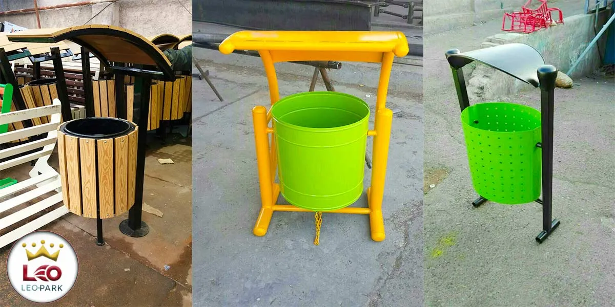 سه مدل سطل زباله پانچی، چوبی و لوله ای