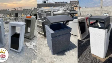 سطل زباله بتنی پیش ساخته 60 لیتری