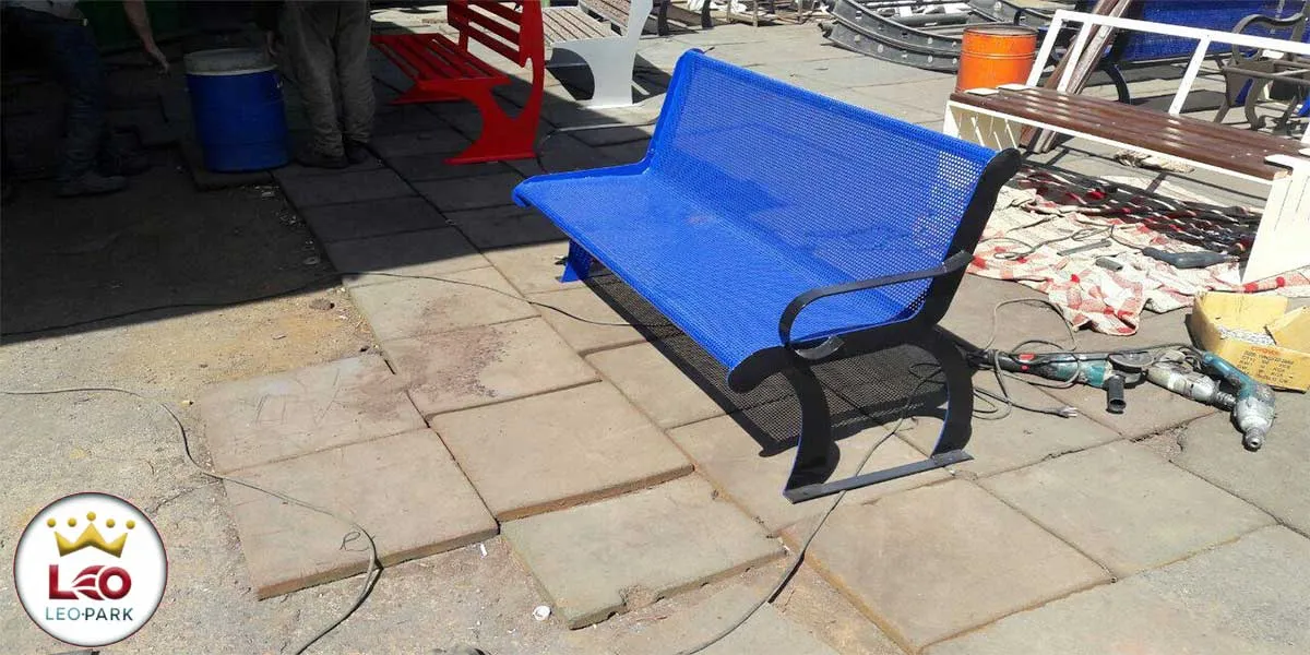 نیمکت فلزی پانچی یه نفره 