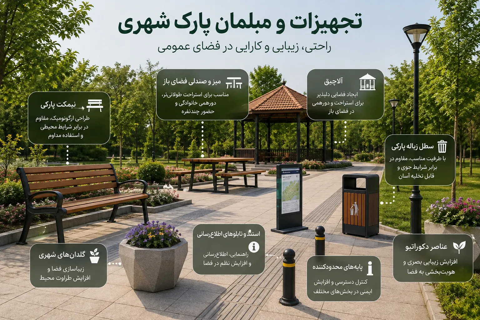 مبلمان شهری و تجهیزات نشستن